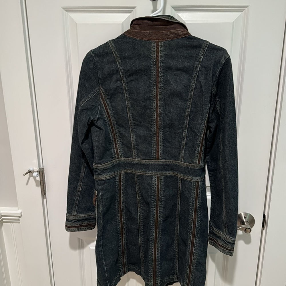 Motto Denim 3/4 Length Duster Style Jacket Size XS NWT - Picture 9 of 12